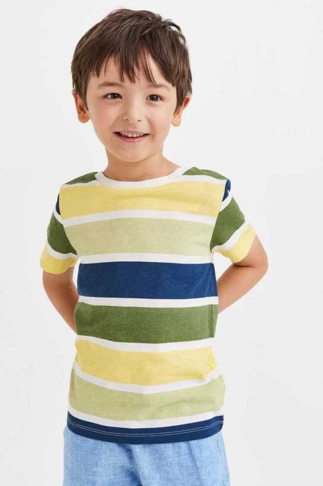 H&M Baumwoll T-shirt Jersey Kinder Grün | 5360-JXYSV