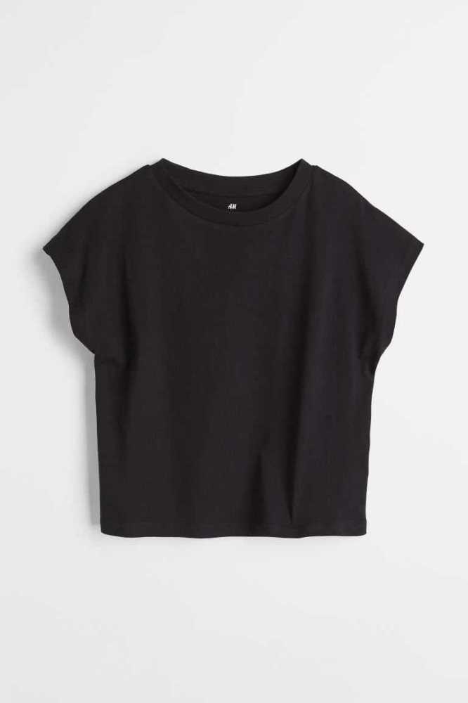 H&M Baumwoll Top Jersey Kinder Hellrosa | 7625-DBNKT