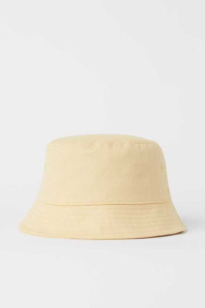 H&M Baumwoll Twill Bucket Hüte Herren Schwarz | 3054-LDQXH