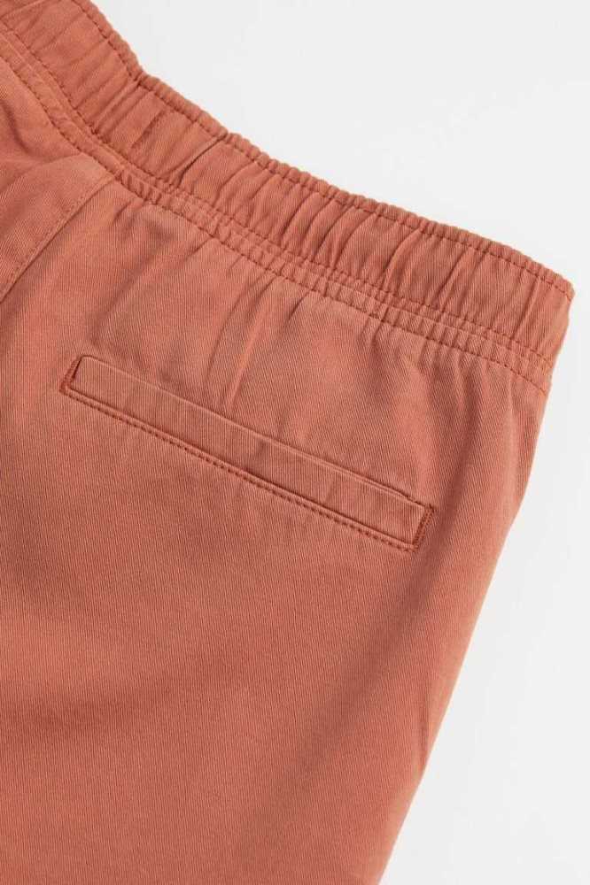 H&M Baumwoll Twill Chino Kurze Hose Kinder Rot Orange | 4629-TYVQK