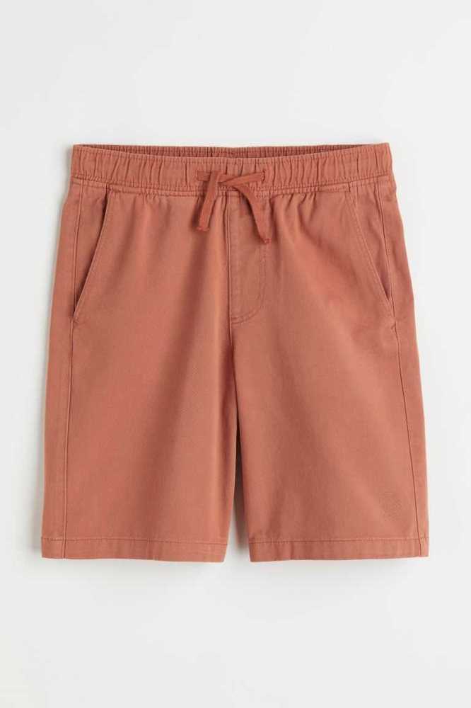 H&M Baumwoll Twill Chino Kurze Hose Kinder Dunkelgrau | 8542-MEJAQ