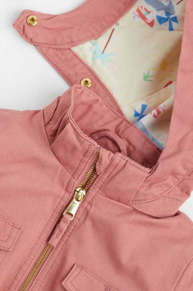 H&M Baumwoll Twill Parka Oberbekleidung Kinder Rosa | 5684-EUIRN