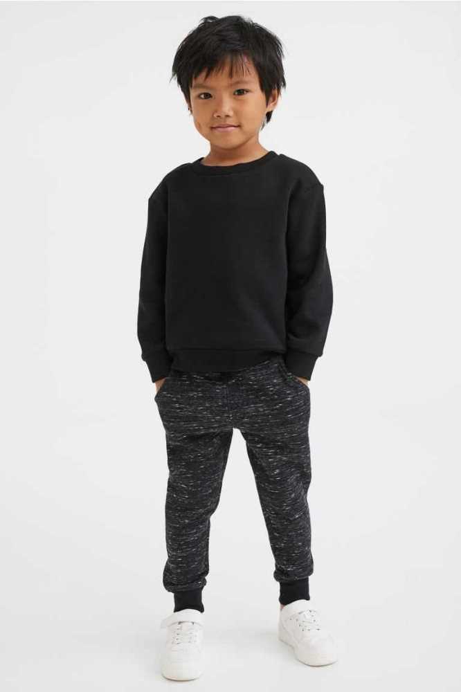 H&M Baumwoll-blend Jogginghose Kinder Schwarz | 9765-KTVGA