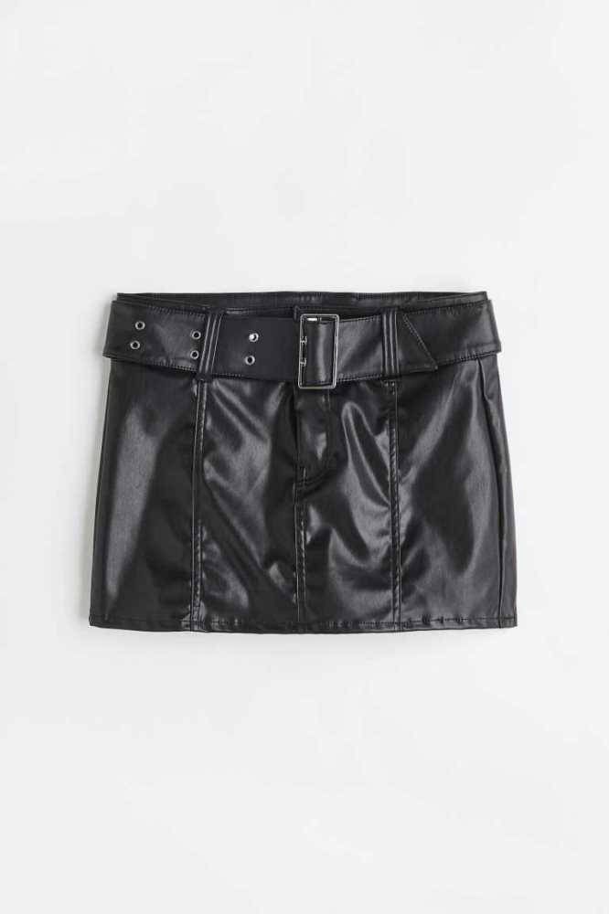 H&M Belted Mini Röcke Damen Lila | 4085-ABGPL