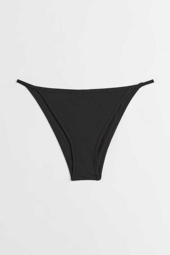 H&M Bikini Bottoms Strandkleidung Damen Schwarz | 5321-XRJGS