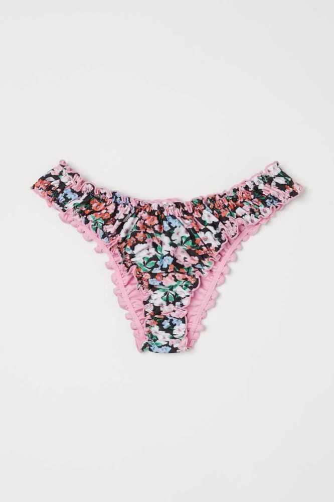 H&M Bikini Bottoms Strandkleidung Damen Grün | 6832-XFCJE