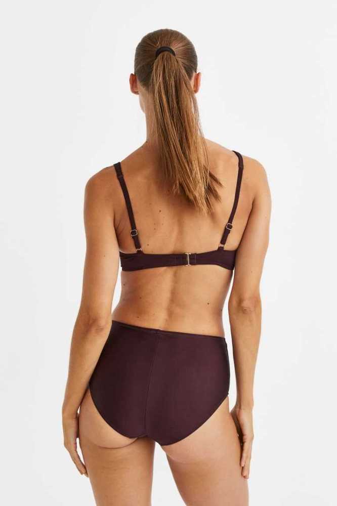 H&M Bikini Bottoms Strandkleidung Damen Dunkelrot | 9578-XJGZM