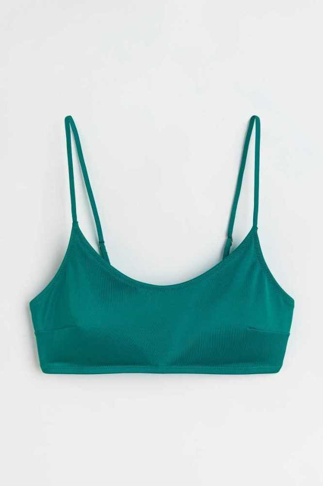 H&M Bikini Top Strandkleidung Damen Dunkeltürkis | 0942-PTGXE