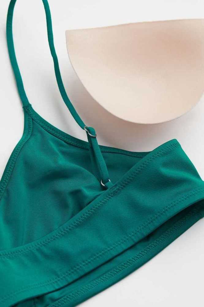 H&M Bikini Top Strandkleidung Damen Dunkeltürkis | 0942-PTGXE