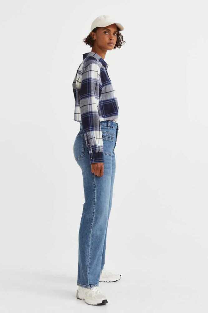 H&M Bootcut Regular Jeans Damen Blau | 6195-EZWJC