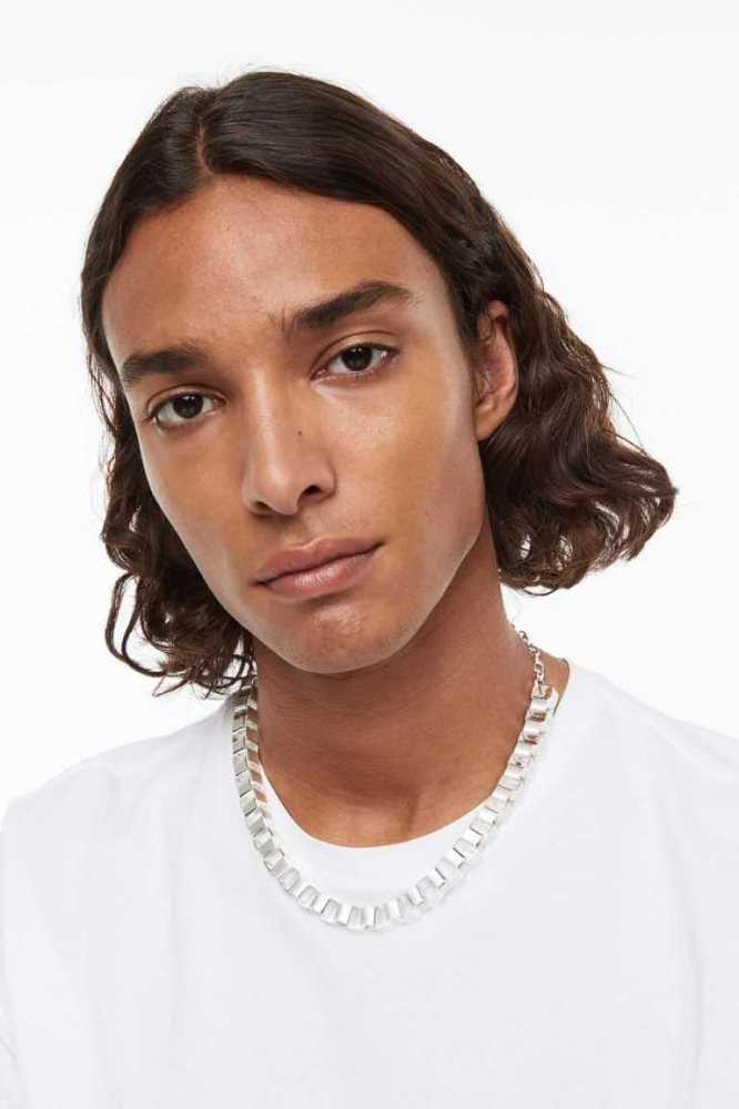 H&M Box Chain Ketten Herren Silber | 8039-ZYVNU