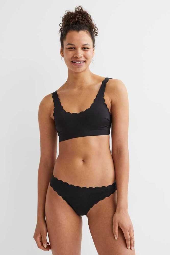 H&M Brazilian Bikini Bottoms Strandkleidung Damen Dunkelgrün | 3104-JMUQE