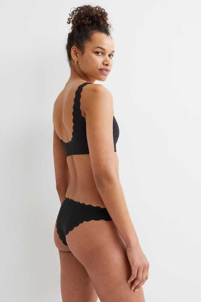 H&M Brazilian Bikini Bottoms Strandkleidung Damen Dunkelgrün | 3104-JMUQE