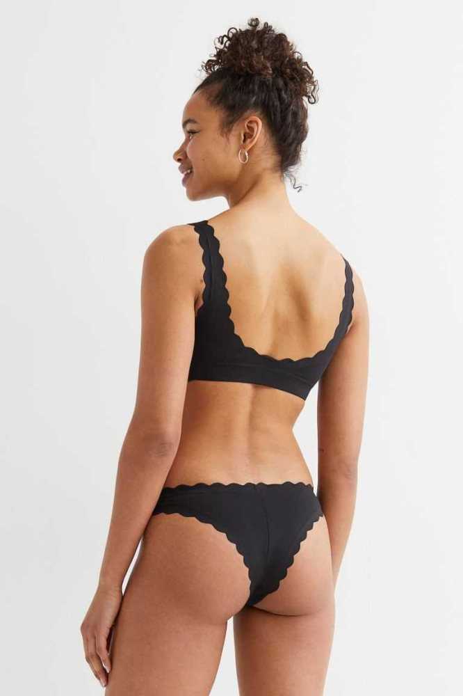 H&M Brazilian Bikini Bottoms Strandkleidung Damen Dunkelgrün | 3104-JMUQE