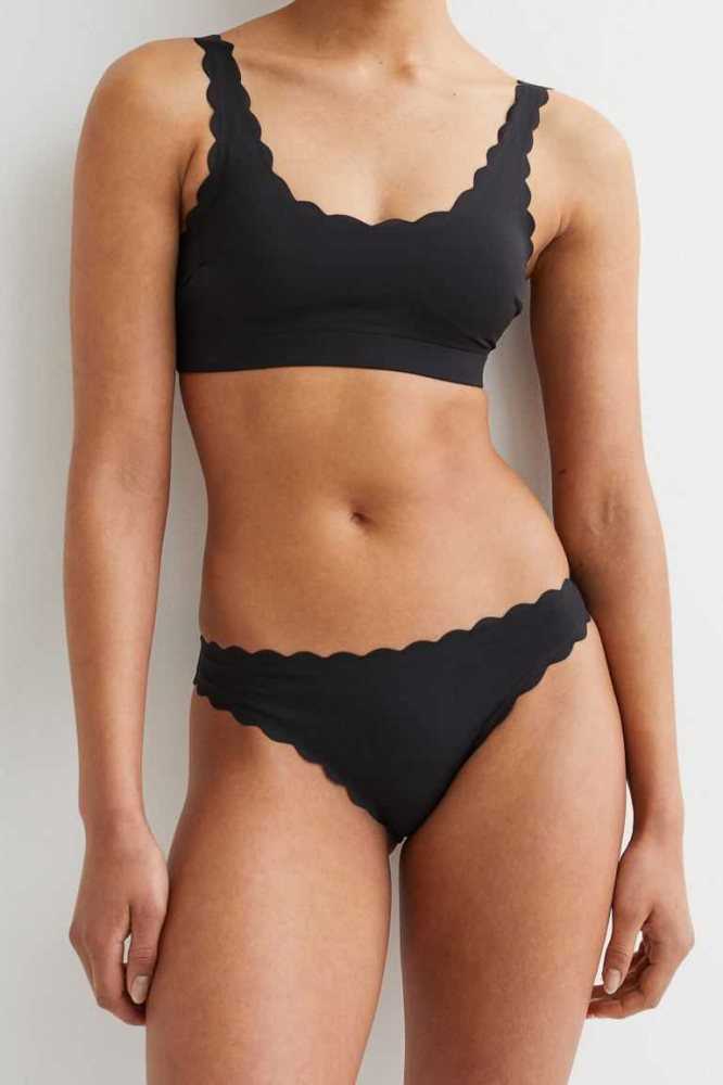 H&M Brazilian Bikini Bottoms Strandkleidung Damen Dunkelgrün | 3104-JMUQE