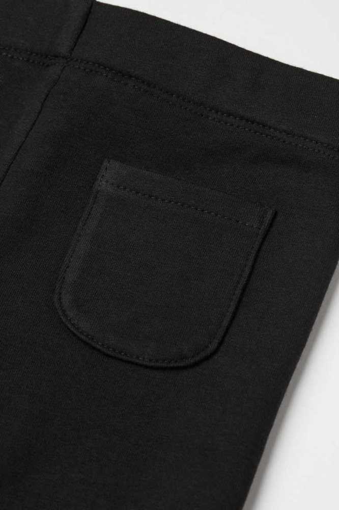 H&M Brushed-inside Leggings Kinder Schwarz | 4621-MNGWI