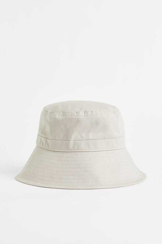 H&M Bucket Hüte Damen Beige Weiß | 7825-JYCRB