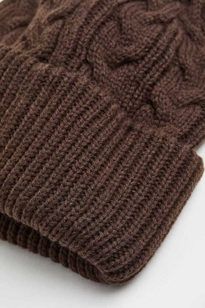 H&M Cable-knit Hüte Herren Dunkelbraun | 7093-BXFNO