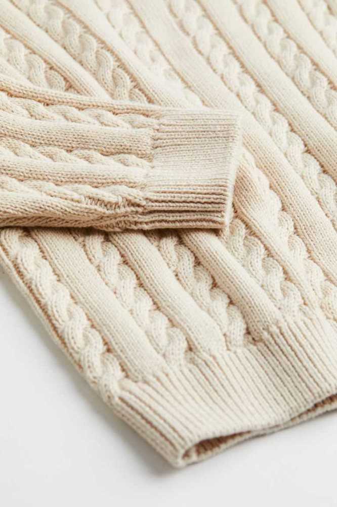 H&M Cable-knit Pullover Kinder Hellbeige | 9560-KPVNT