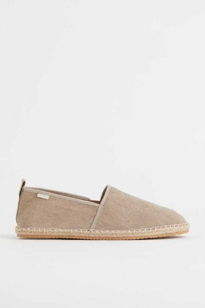 H&M Canvas Espadrilles Espadrilles Herren Dunkelgrau Braun | 2538-RAHPF