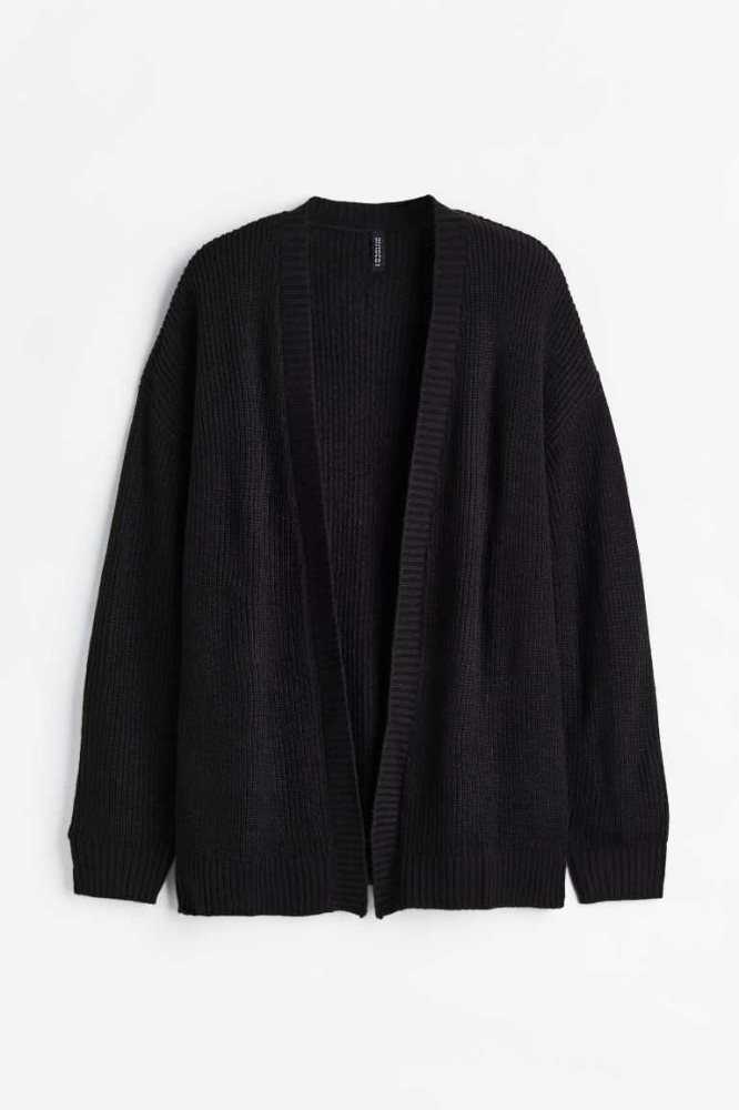 H&M Cardigan Pullover Damen Hellgrau | 9832-ZITCY