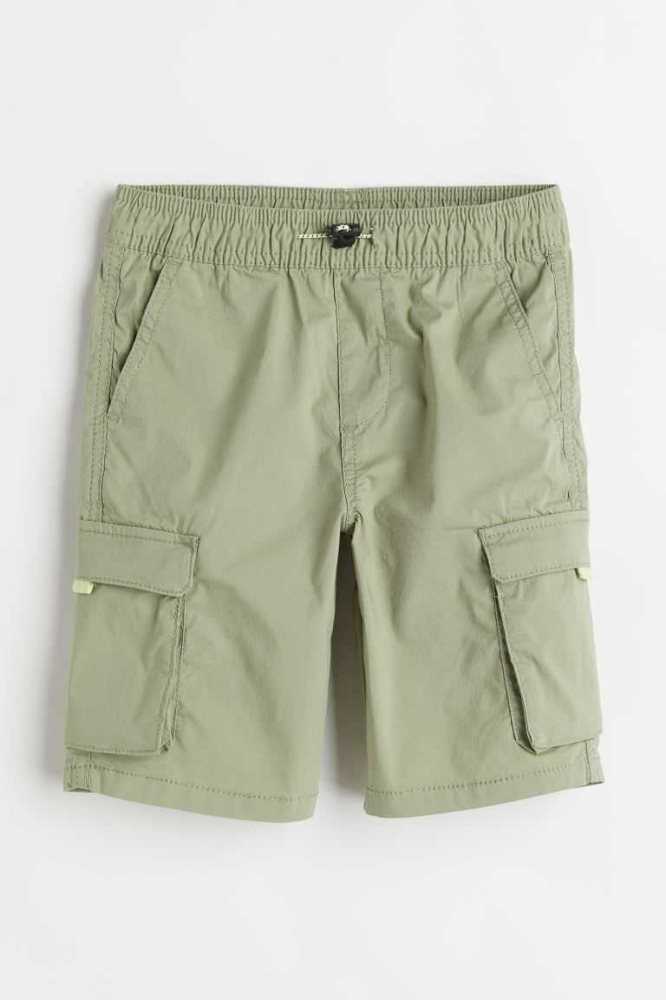 H&M Cargo Kurze Hose Kinder Hellkhaki Grün | 4523-CFRHJ