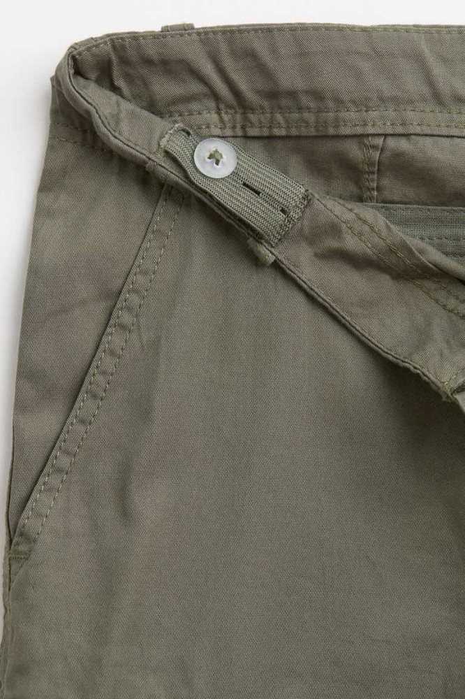 H&M Cargo Kurze Hose Kinder Khaki Grün | 7284-IGHNA