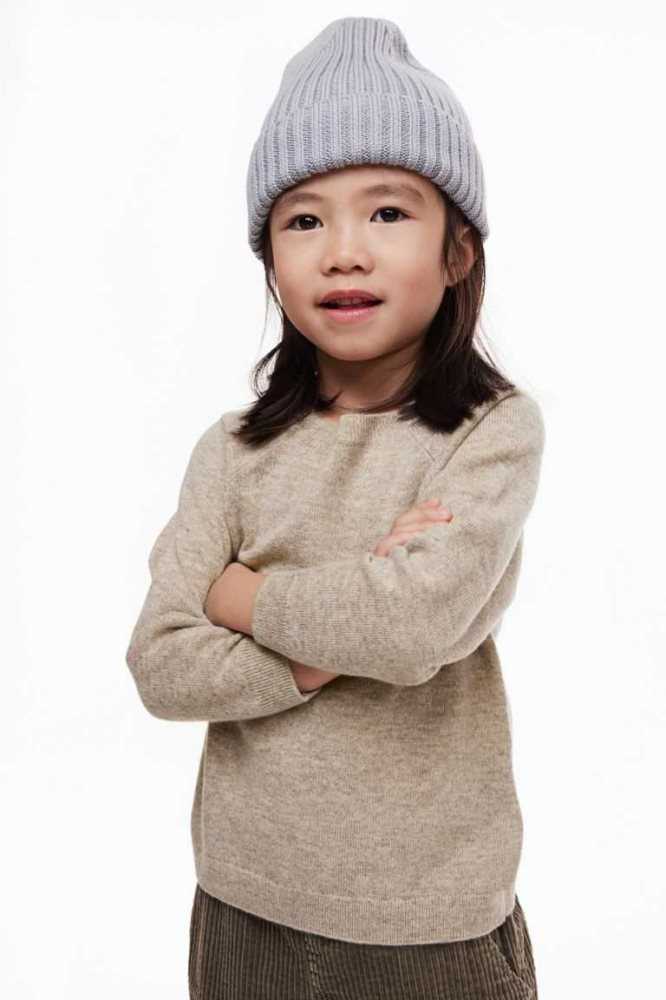 H&M Cashmere Pullover Kinder Beige | 6289-UGQRX