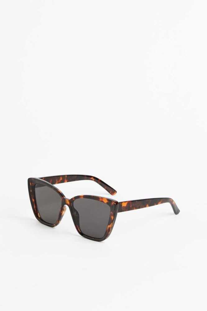 H&M Cat Eye Sonnenbrille Damen Braun | 0327-GNTZF