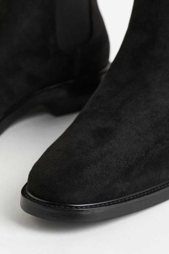 H&M Chelsea Stiefel Herren Schwarz | 1809-KEQIR