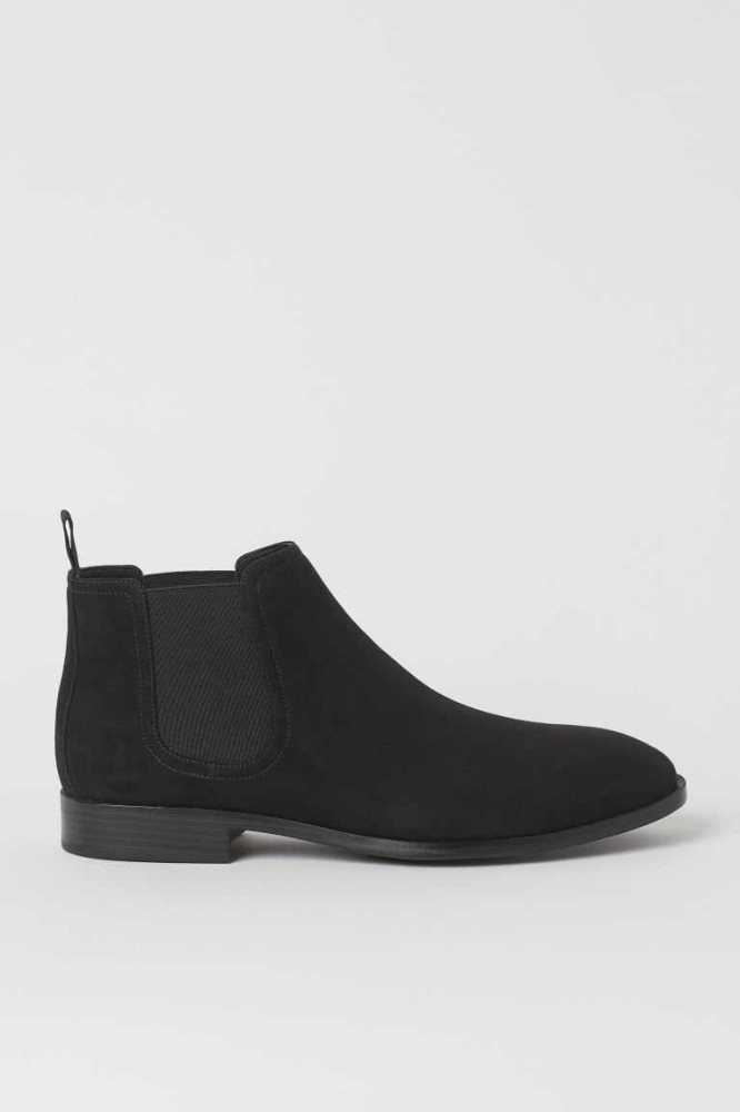 H&M Chelsea Stiefel Herren Schwarz | 3051-NROIJ