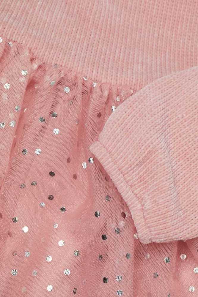 H&M Chenille and Tulle Kurzes Kleid Kinder Helllila | 5946-XTEWV