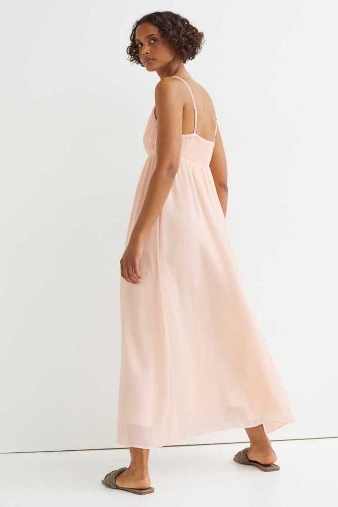 H&M Chiffon Slip Kleider Damen Rosa | 0716-JRLKB