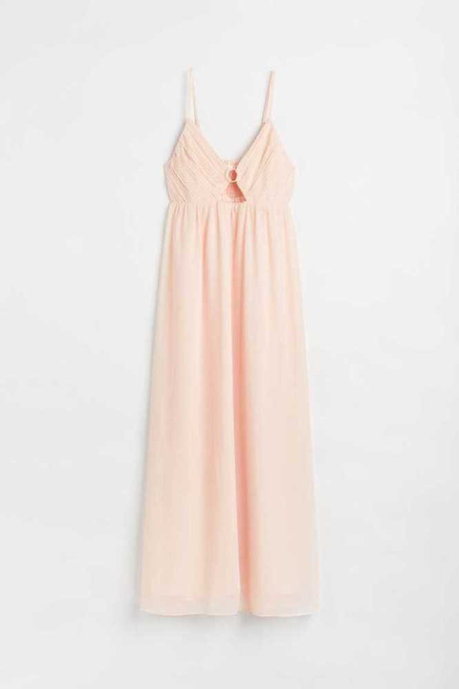 H&M Chiffon Slip Kleider Damen Rosa | 0716-JRLKB