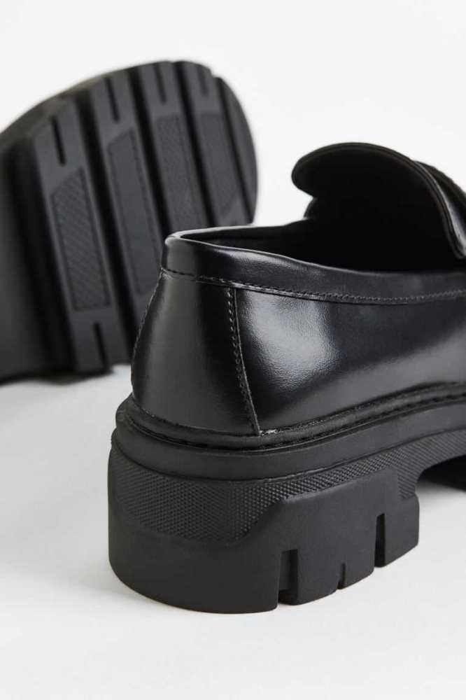 H&M Chunky Loafers Damen Schwarz | 6813-BAPGO