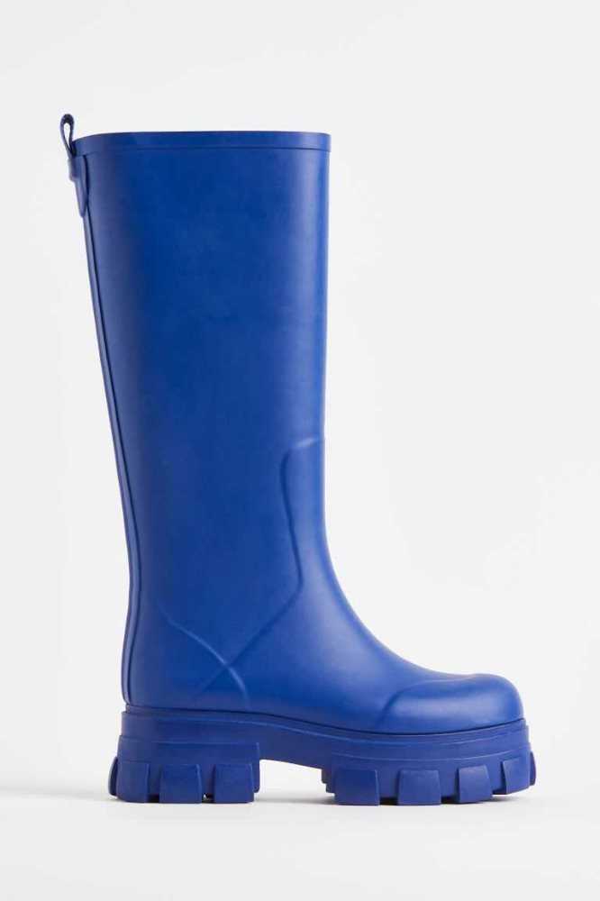 H&M Chunky Rubber Stiefel Damen Hellblau | 3015-SQYFT