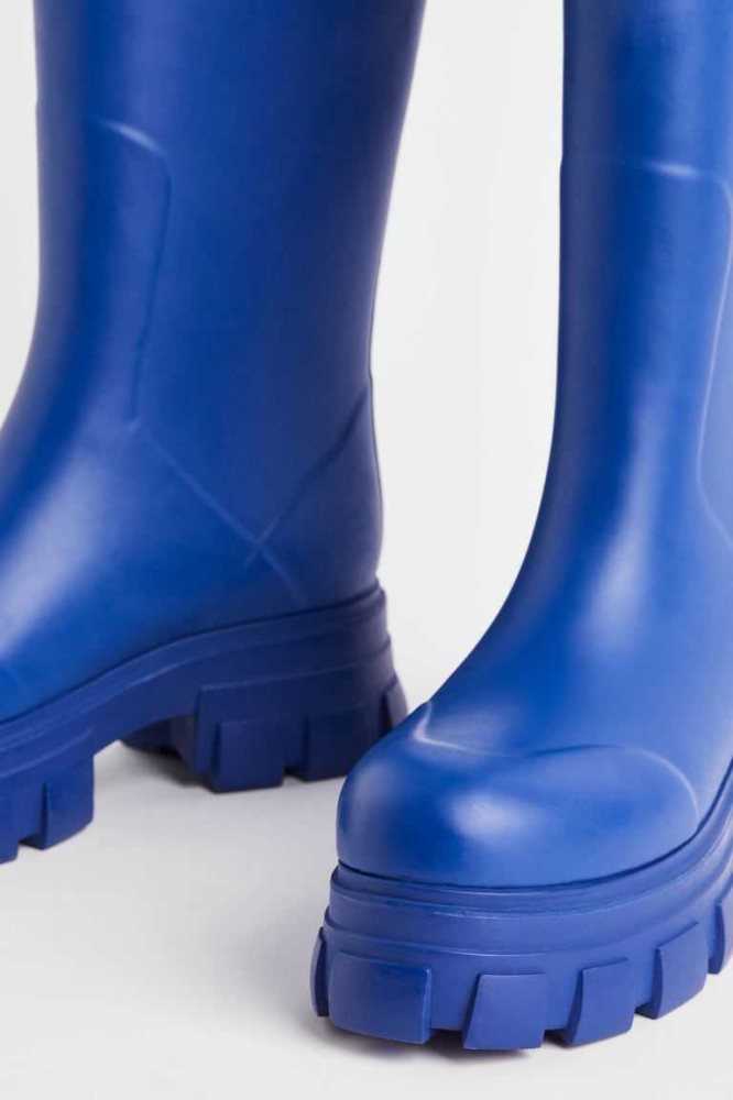 H&M Chunky Rubber Stiefel Damen Hellblau | 3015-SQYFT