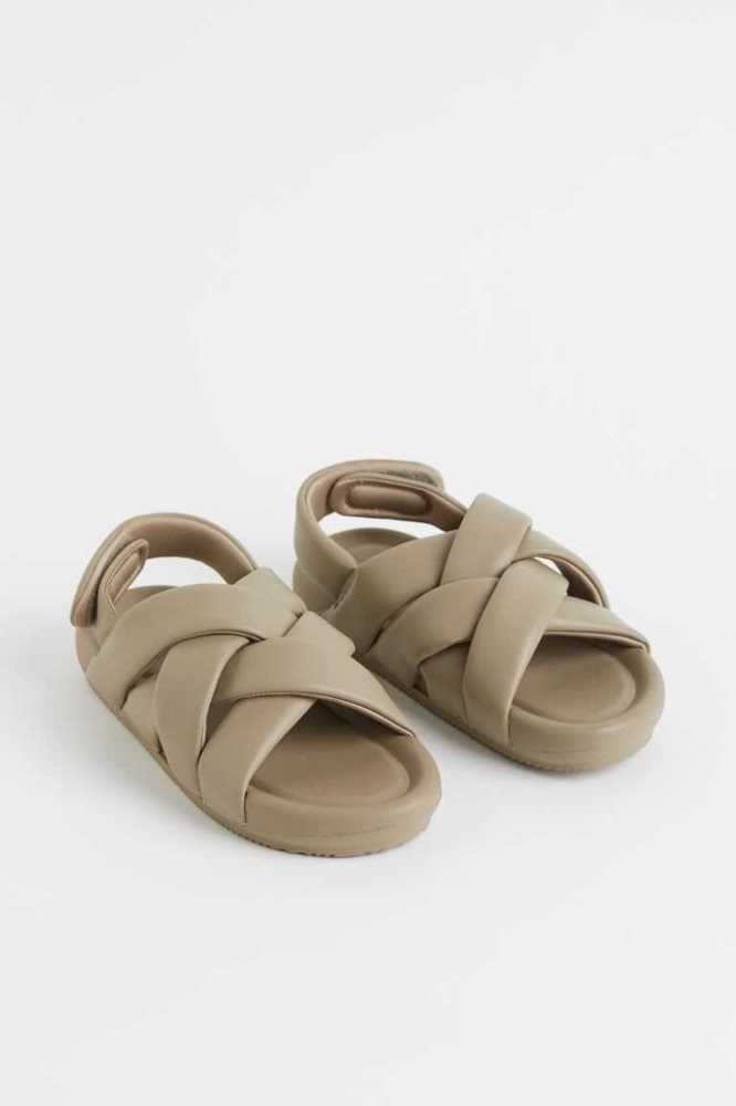 H&M Chunky Sandalen Damen Dunkelbeige | 7253-RJPZS