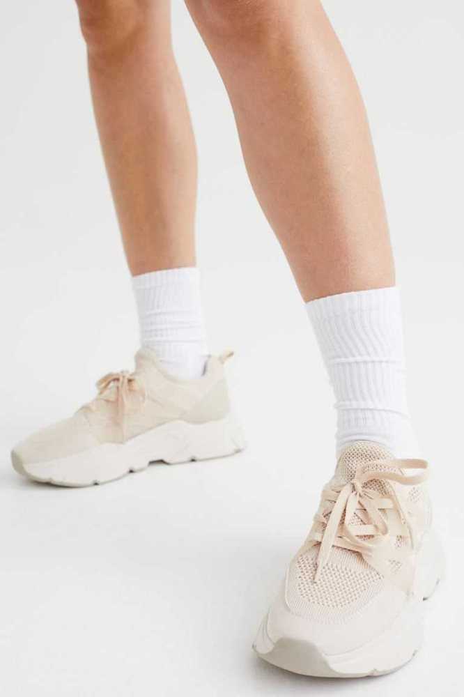 H&M Chunky Sneakers Damen Hellbeige | 1834-NGJPO