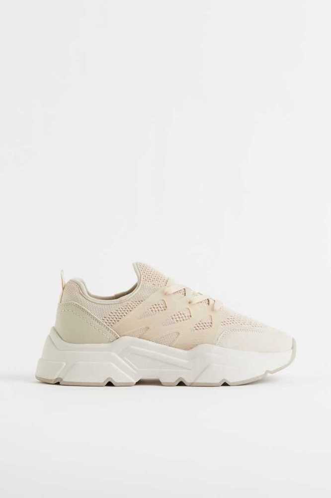 H&M Chunky Sneakers Damen Hellbeige | 1834-NGJPO