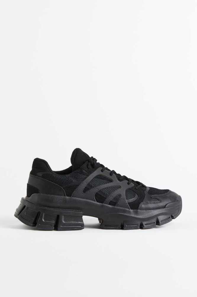 H&M Chunky Sneakers Herren Schwarz | 2389-ZRIBG