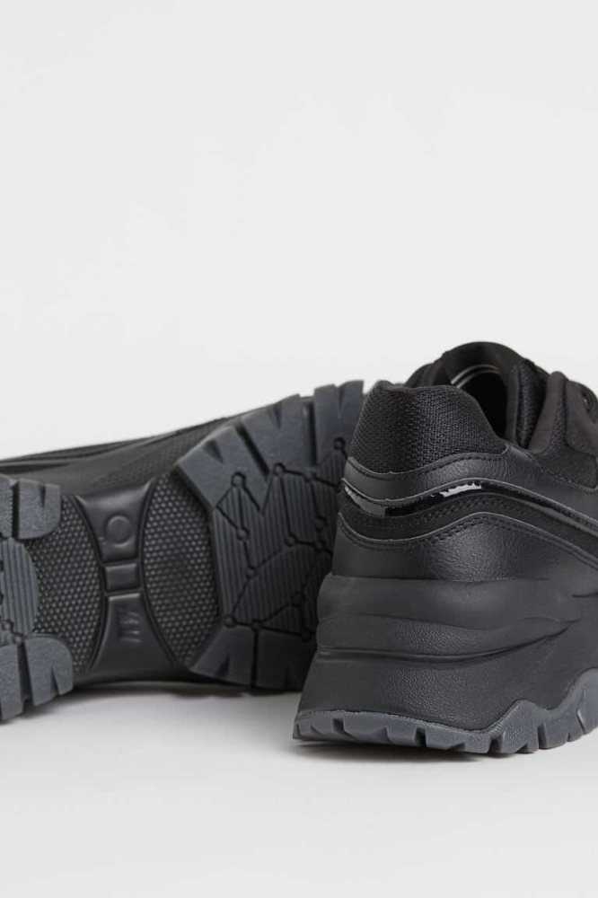 H&M Chunky Sneakers Herren Schwarz | 2395-LPEIW