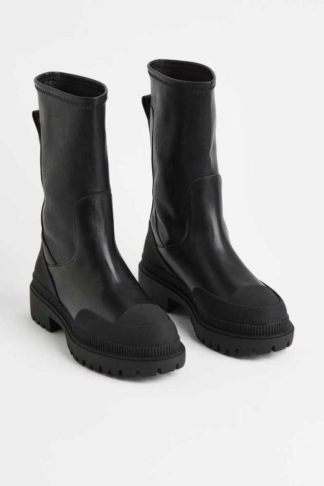 H&M Chunky Stiefel Damen Dunkelgrün | 0891-ZVTSB