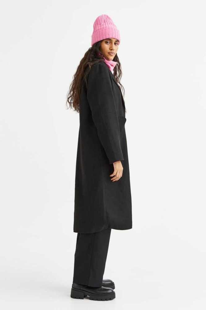 H&M Coat Jacke Damen Schwarz | 4196-DXHIL