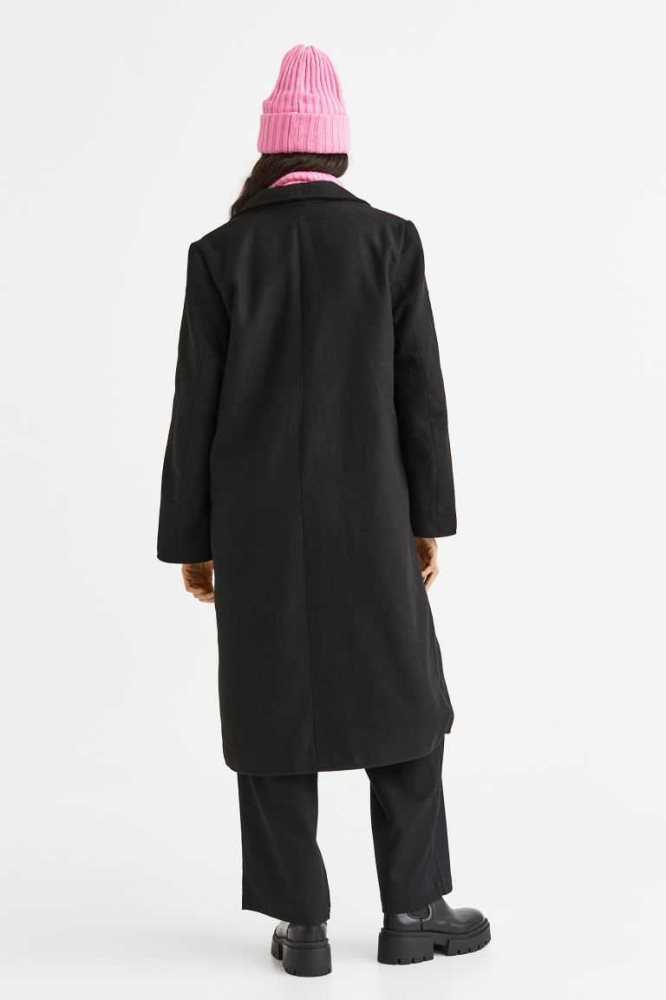 H&M Coat Jacke Damen Schwarz | 4196-DXHIL