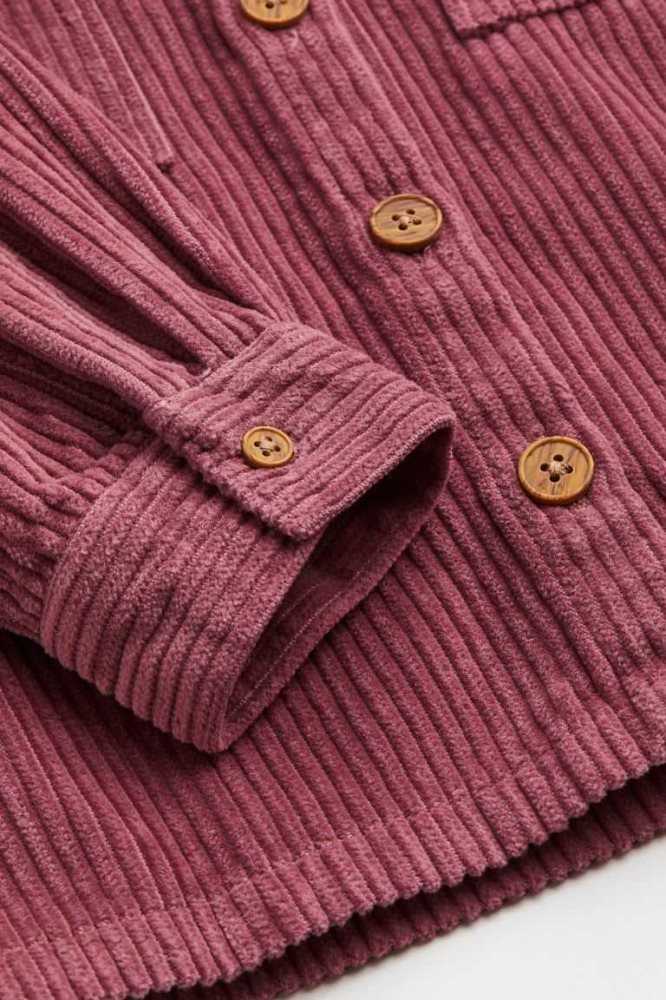 H&M Corduroy Hemd Kinder Rosa | 2196-XUNGJ