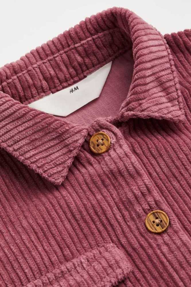 H&M Corduroy Hemd Kinder Rosa | 2196-XUNGJ