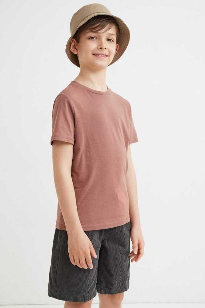 H&M Corduroy Kurze Hose Kinder Dunkelgrau | 9568-MYBLV