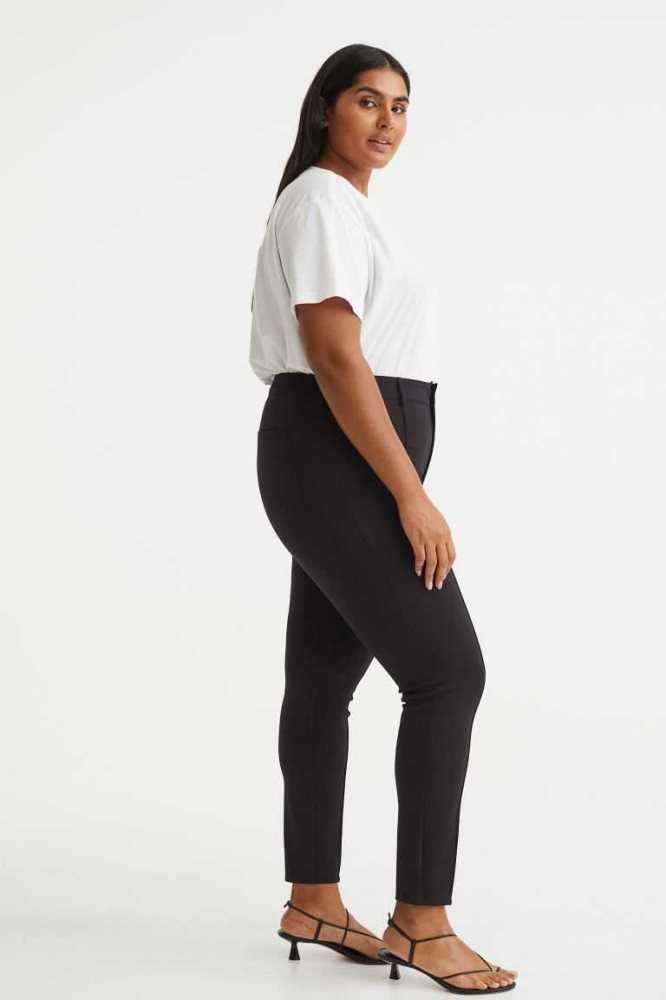 H&M Crease-front Leggings Übergröße Damen Schwarz | 6309-WMDIQ