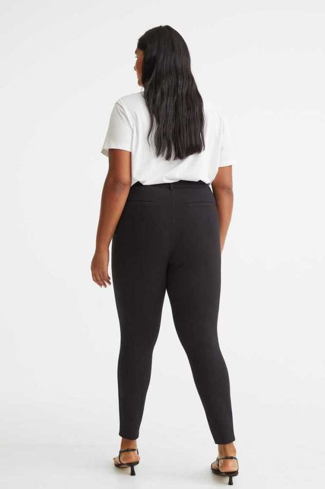 H&M Crease-front Leggings Übergröße Damen Schwarz | 6309-WMDIQ